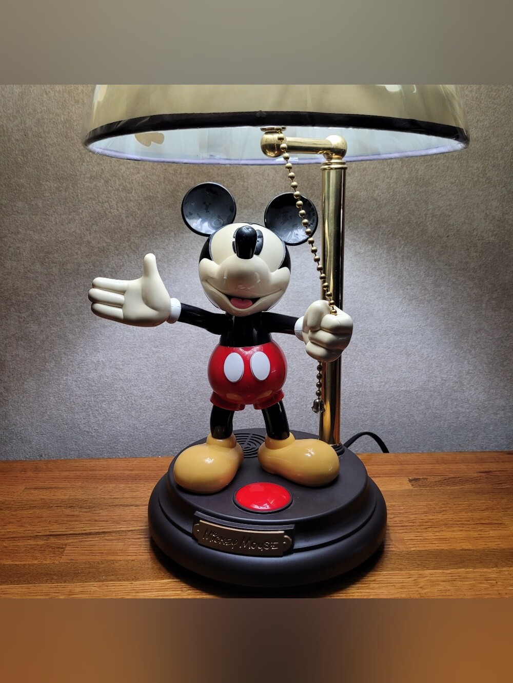Vintage Disney Mickey Mouse Animated Talking Lamp King America NWT - Picture 11 of 15